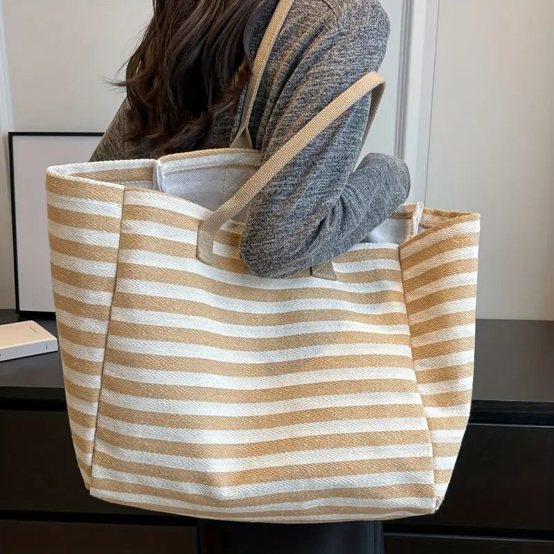Grand sac de plage à rayures