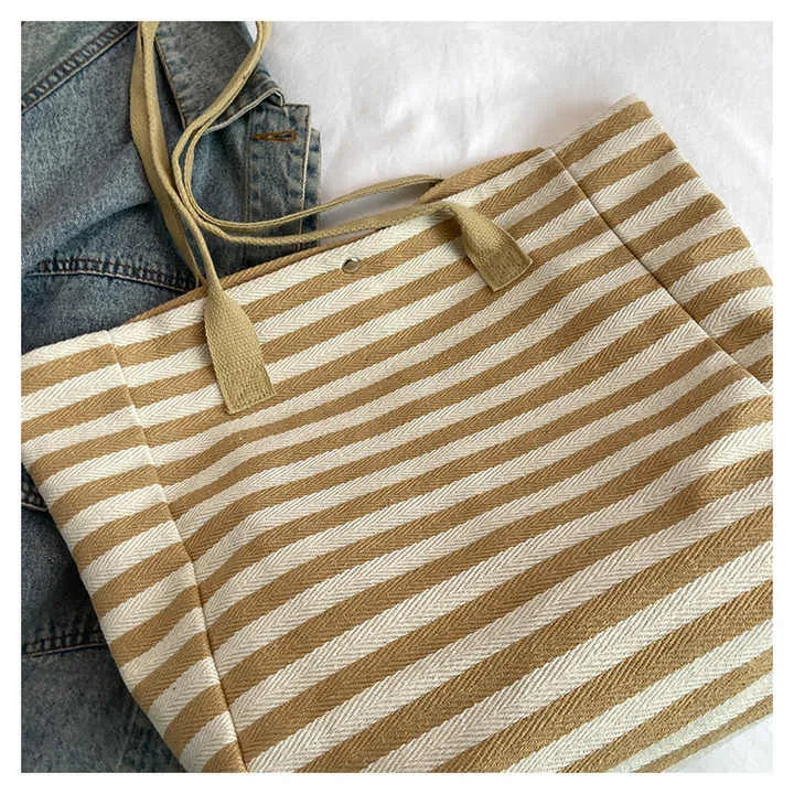 Grand sac de plage à rayures