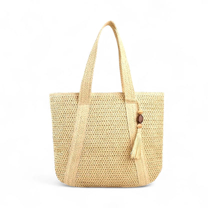 Sac de plage en paille tressée