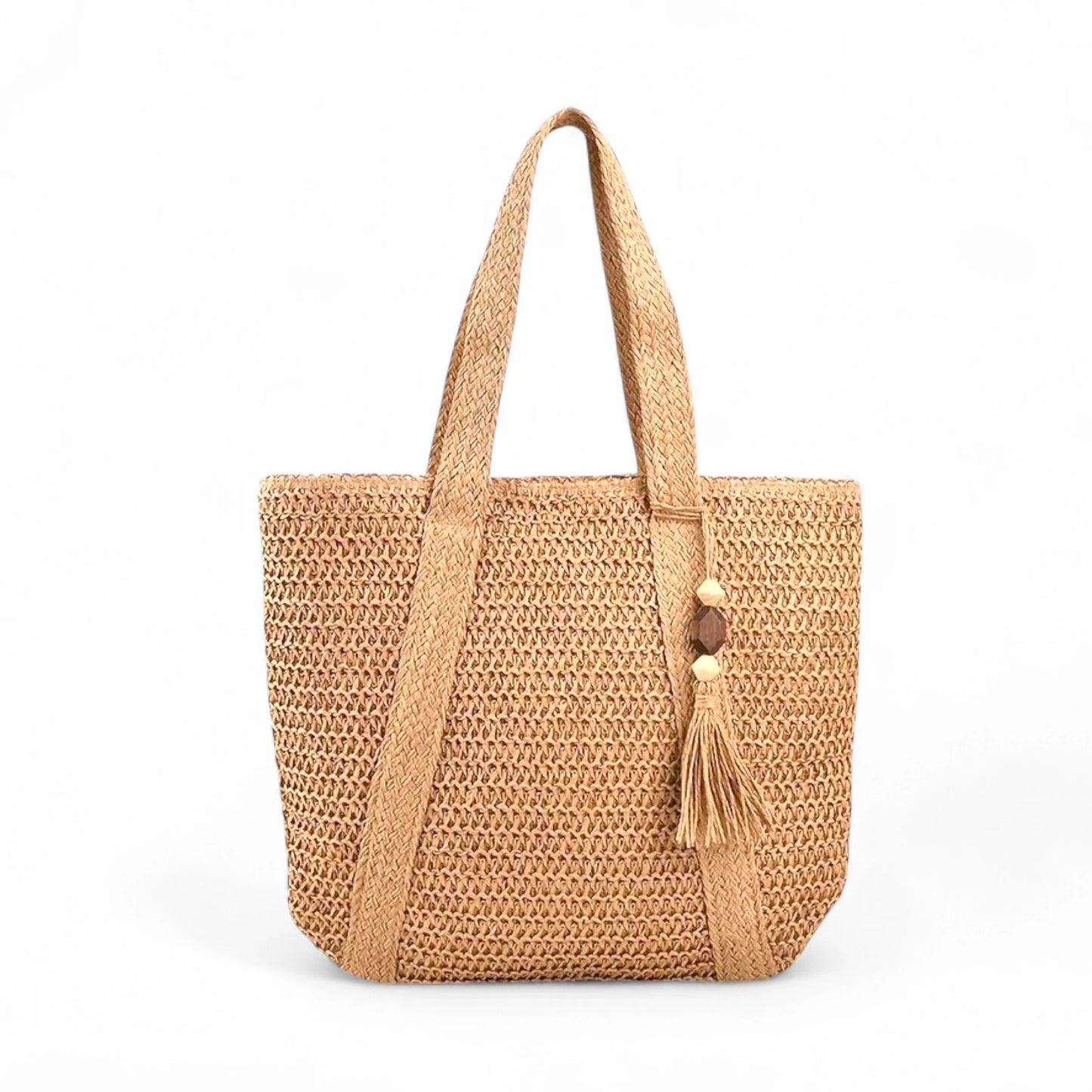 Sac de plage en paille tressée